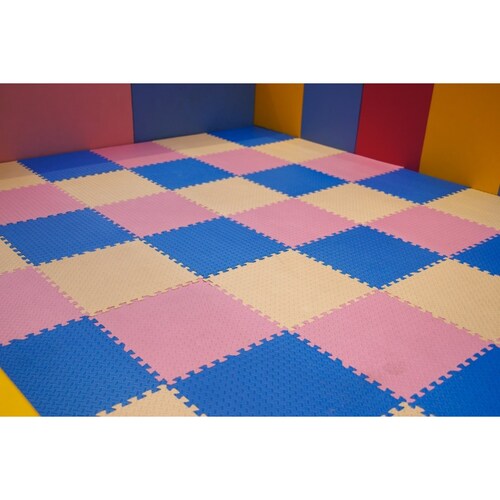 어린이집 키즈카페 난연 퍼즐매트 1M x 1M X 두께 20mm (2cm) 양면사용 국내생산 놀이시설 방염허가용