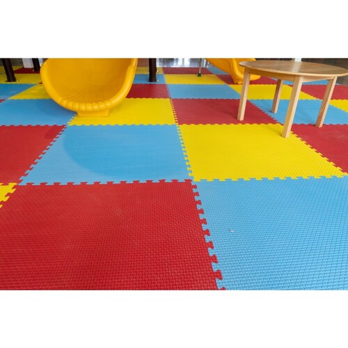 어린이집 키즈카페 난연 퍼즐매트 1M x 1M X 두께 20mm (2cm) 양면사용 국내생산 놀이시설 방염허가용